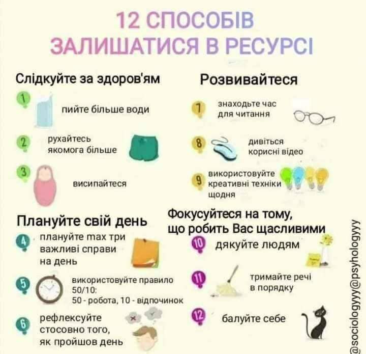 12 СПОСОБІВ ЗАЛИШАТИСЯ В РЕСУРСІ!