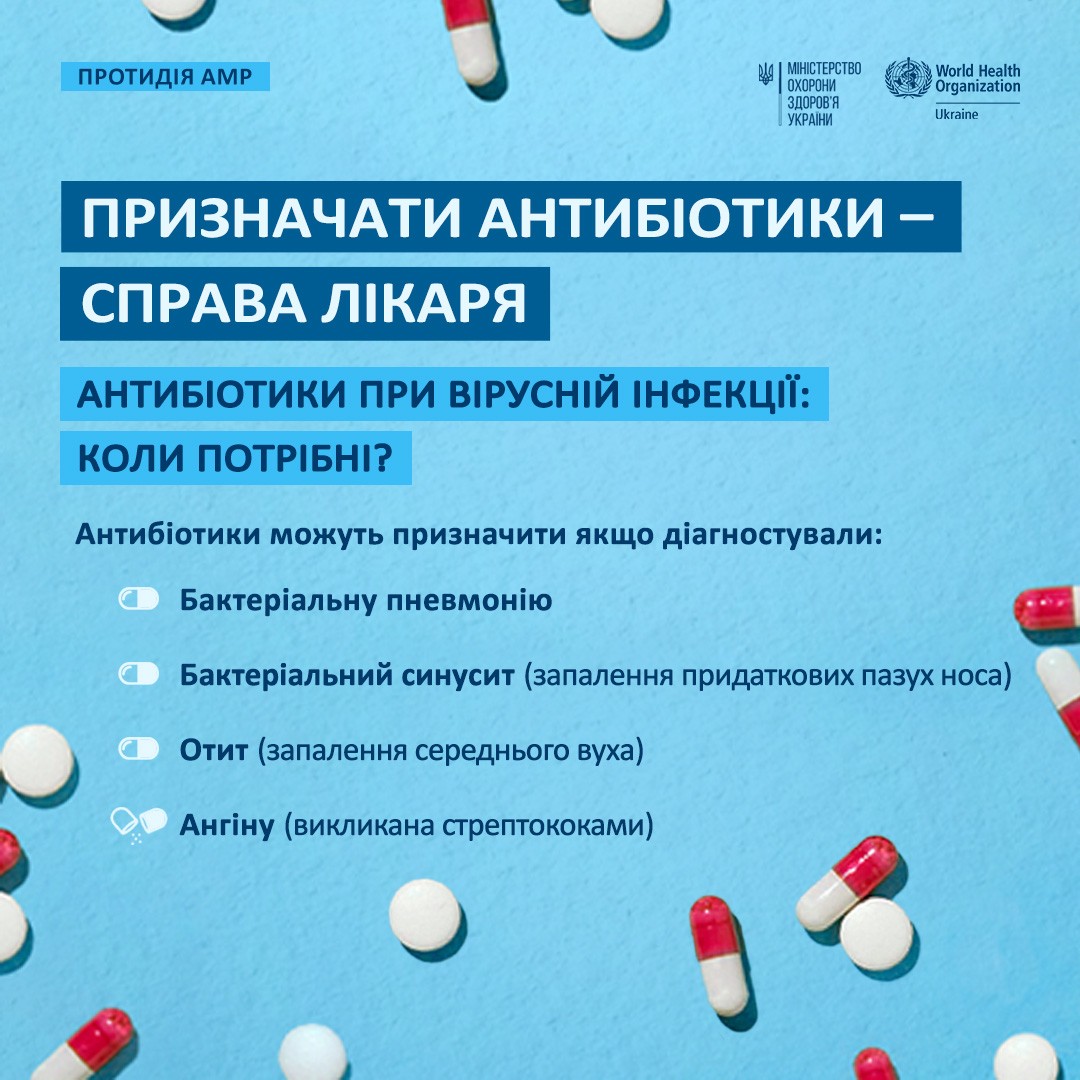 Призначати антибіотики- справа лікаря