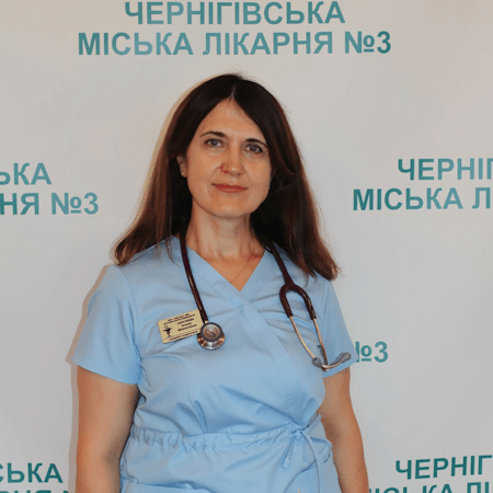 ЩИРО ВІТАЄ З ДНЕМ НАРОДЖЕННЯ ЗАСЛУЖЕНОГО ЛІКАРЯ УКРАЇНИ ЗАВІДУЮЧУ ТЕРАПЕВТИЧНИМ ВІДДІЛЕННЯМ СЕРГЄЄВУ ОЛЕНУ МИКОЛАЇВНУ